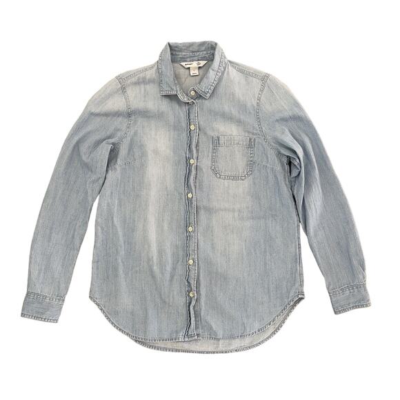 Old Navy Classic Light Blue Button-Down Chambray Shirt – Small - Picture 1 of 8